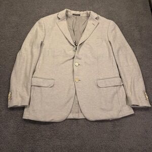 Salvatore Ferragamo Sport Coat Mens US‎ 46 IT 56 Gray Cotton Deconstructed Italy